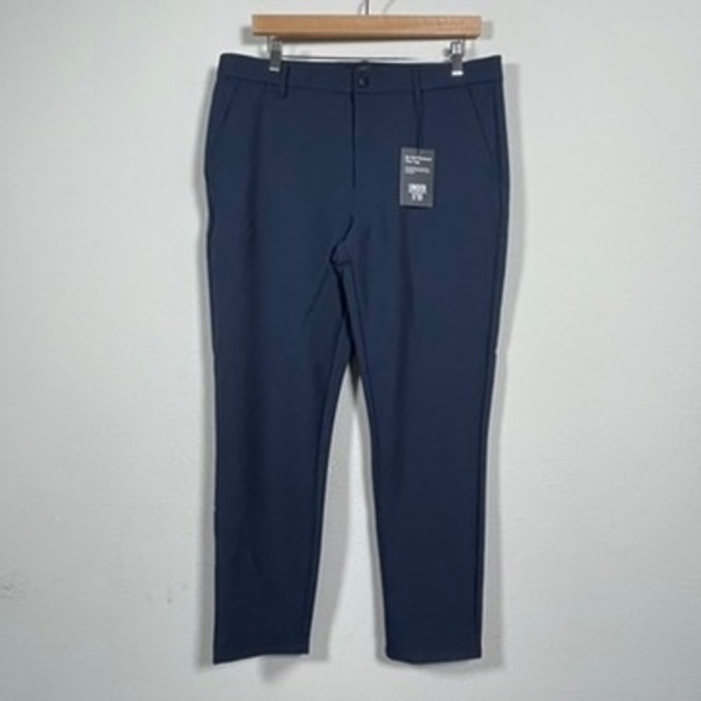 Under 5'10 Performance Pants Mens 33x28 Blue Tech Commuter Super Stretch‎
